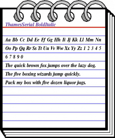 ThamesSerial BoldItalic animated font preview ThamesSerial BoldItalic animated font preview