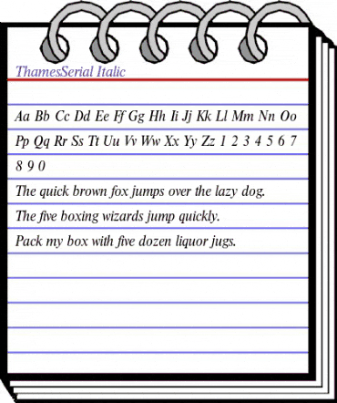 ThamesSerial Italic animated font preview ThamesSerial Italic animated font preview