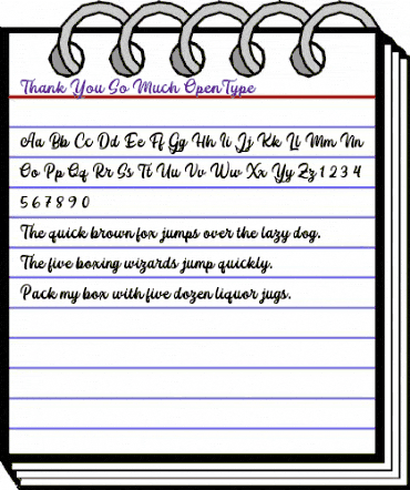 Thank You So Much Regular animated font preview Thank You So Much Regular animated font preview