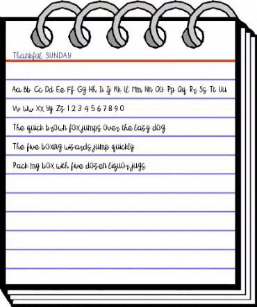 Thankful SUNDAY Regular animated font preview Thankful SUNDAY Regular animated font preview