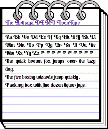 The Arthaya Regular animated font preview The Arthaya Regular animated font preview