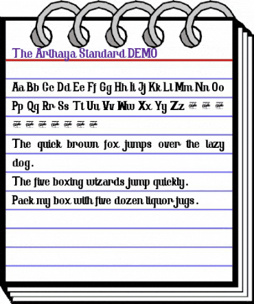 The Arthaya Standard Regular animated font preview The Arthaya Standard Regular animated font preview