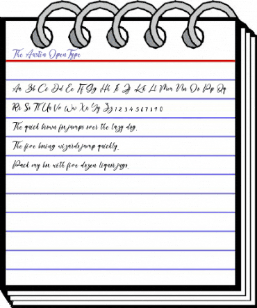 The Austin Regular animated font preview