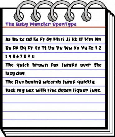 The Baby Monster Regular animated font preview The Baby Monster Regular animated font preview