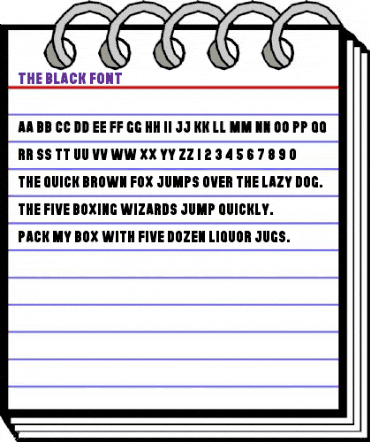 The Black Font The Black Font animated font preview The Black Font The Black Font animated font preview