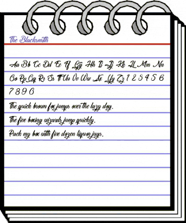The Blacksmith Regular animated font preview
