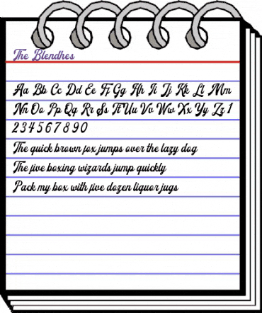 The Blendhes Regular animated font preview
