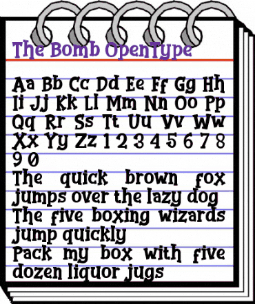 The Bomb Regular animated font preview The Bomb Regular animated font preview