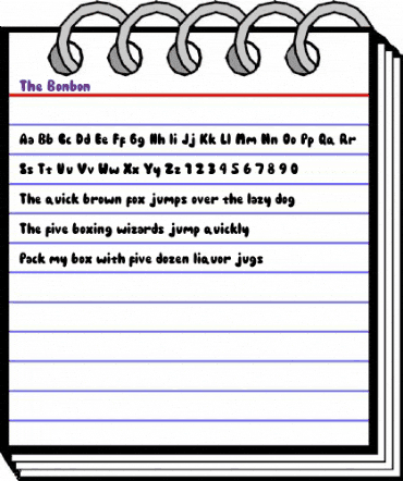 The Bonbon Regular animated font preview