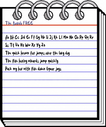 The Bovalo FREE Regular animated font preview