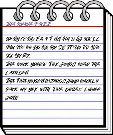 The Brave FREE Regular animated font preview