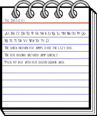 The Bravery Regular animated font preview