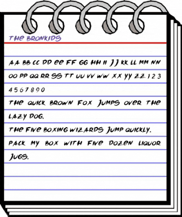 The Bronkids Regular animated font preview The Bronkids Regular animated font preview