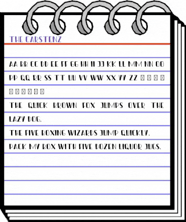 The Carstenz Regular animated font preview