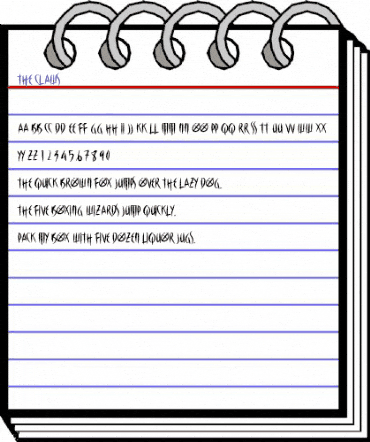 The Claws Regular animated font preview