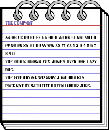 The Company Regular animated font preview