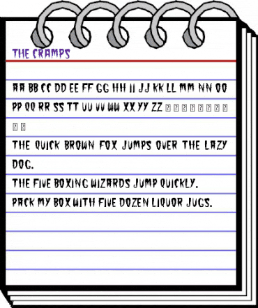 The Cramps Regular animated font preview
