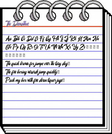 The Disnathos Regular animated font preview The Disnathos Regular animated font preview