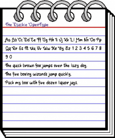 The Djuckie Regular animated font preview The Djuckie Regular animated font preview