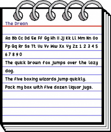 The Drean Regular animated font preview The Drean Regular animated font preview