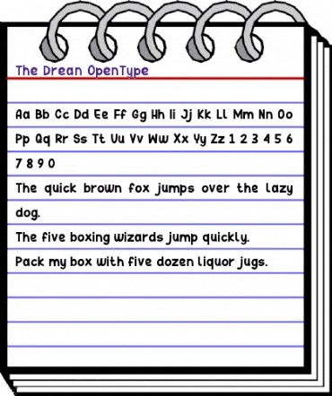 The Drean Regular animated font preview