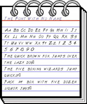 The Font With No Name Regular animated font preview The Font With No Name Regular animated font preview