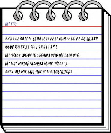 THE FOX Regular animated font preview