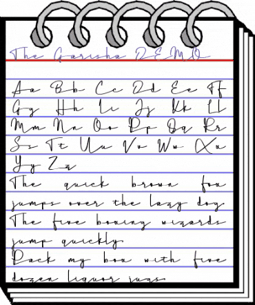 The Garisha DEMO Regular animated font preview