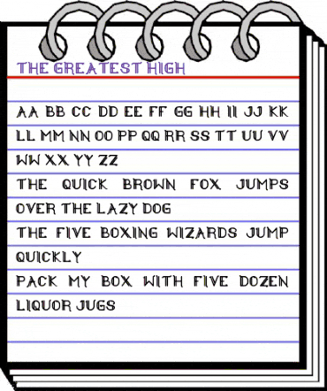 the greatest high Regular animated font preview