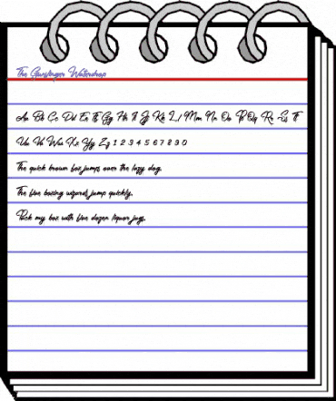 The Gunslinger Waterdrop Regular animated font preview