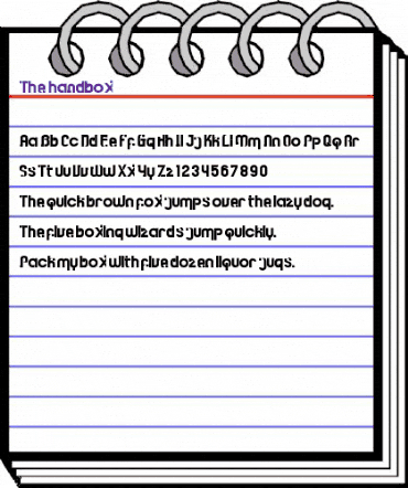 The handbox Regular animated font preview