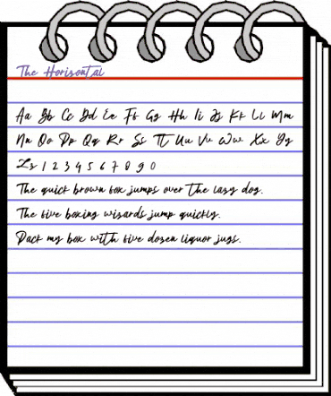 The Horizontal Regular animated font preview