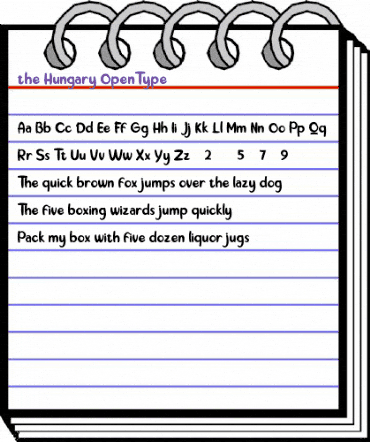 the Hungary Regular animated font preview