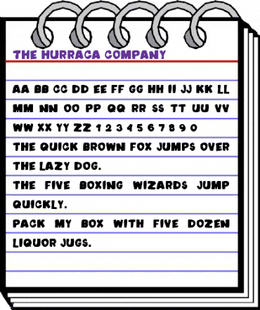 The Hurraca company+ Regular animated font preview
