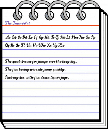 The Immortal 1 Regular animated font preview