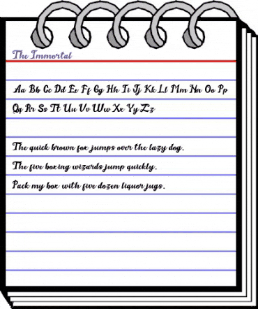 The Immortal 2 Regular animated font preview