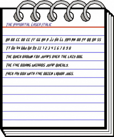 The Immortal Laser Italic Italic animated font preview The Immortal Laser Italic Italic animated font preview