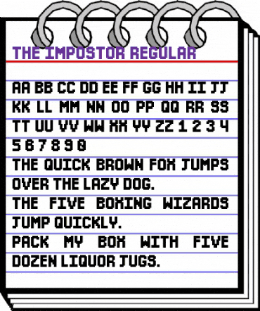 The Impostor Regular animated font preview The Impostor Regular animated font preview