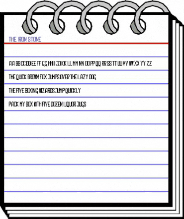 The Iron Stone Regular animated font preview