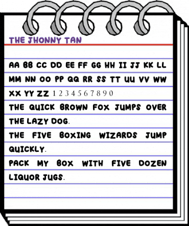 THE JHONNY TAN Regular animated font preview THE JHONNY TAN Regular animated font preview