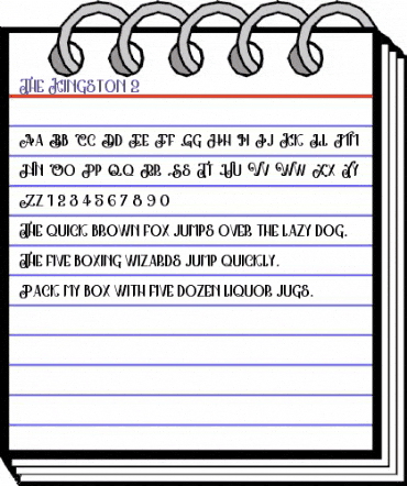 The Kingston 2 Regular animated font preview