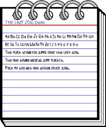 THE LAZY FOG Regular animated font preview THE LAZY FOG Regular animated font preview