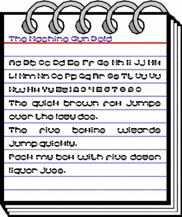 The Machine Gun Bold animated font preview The Machine Gun Bold animated font preview