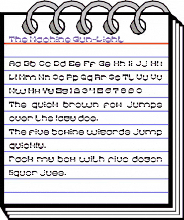 The Machine Gun-Light Regular animated font preview The Machine Gun-Light Regular animated font preview