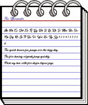 The Micrander Regular animated font preview The Micrander Regular animated font preview