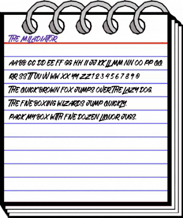 The Miladiator Regular animated font preview The Miladiator Regular animated font preview