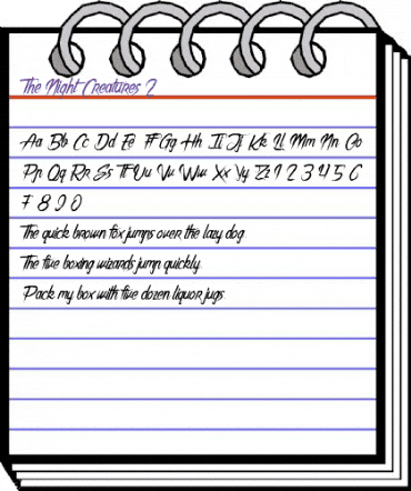 The Night Creatures 2 Regular animated font preview