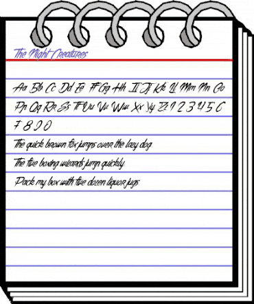 The Night Creatures Regular animated font preview The Night Creatures Regular animated font preview
