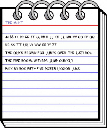 the night Regular animated font preview the night Regular animated font preview