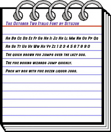 The October Two Italic animated font preview The October Two Italic animated font preview
